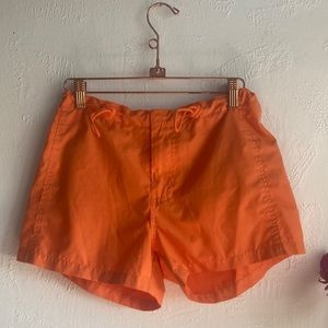 Orange cargo guess jeans shorts adjustable waist
